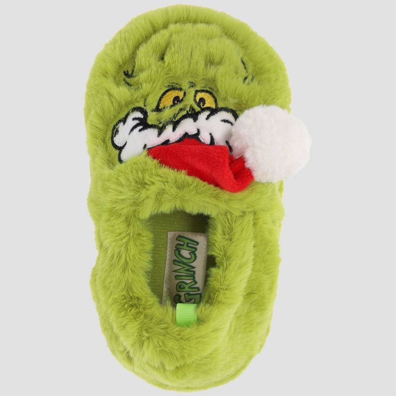 slide 5 of 6, The Grinch Toddler Slide Slippers - Green 9T-10T, 1 ct