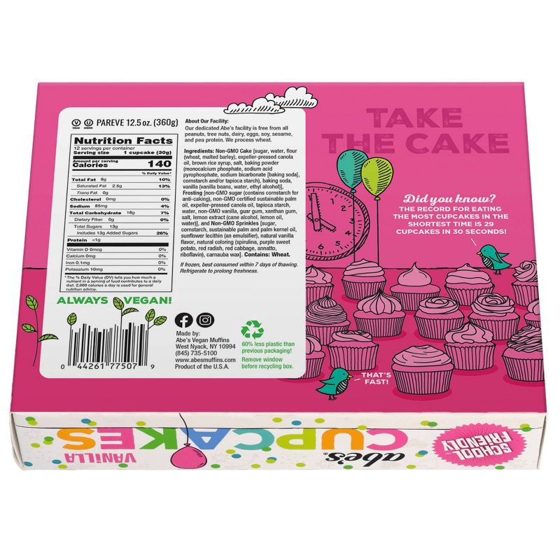 slide 2 of 4, abe's Vanilla Mini Cupcakes - 12.5oz/12ct, 12 ct; 12.5 oz