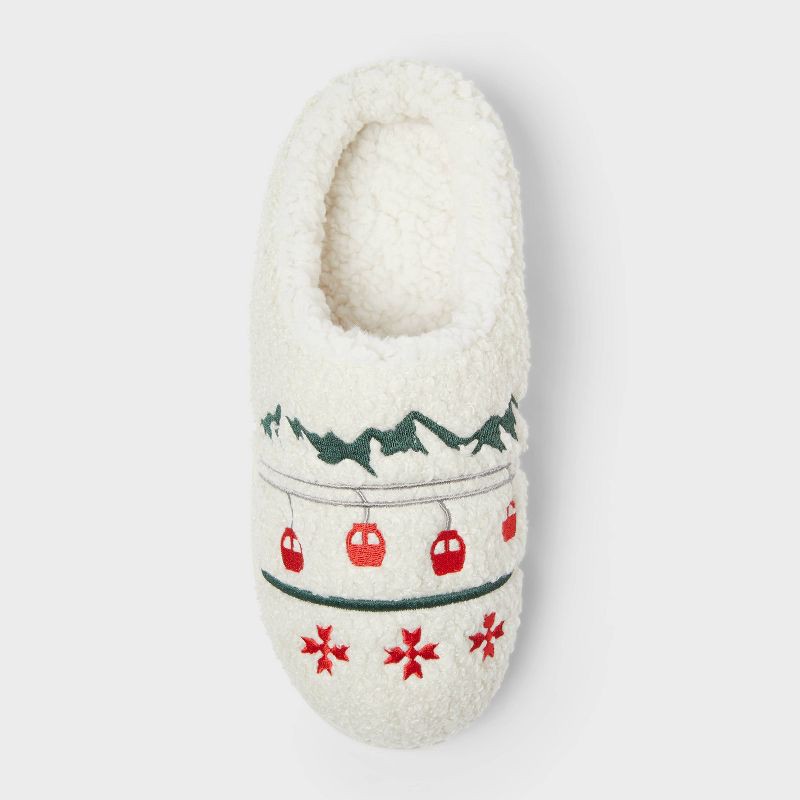 slide 3 of 4, Adult Gondola Scuff Slippers - Wondershop™ Cream XL, 1 ct