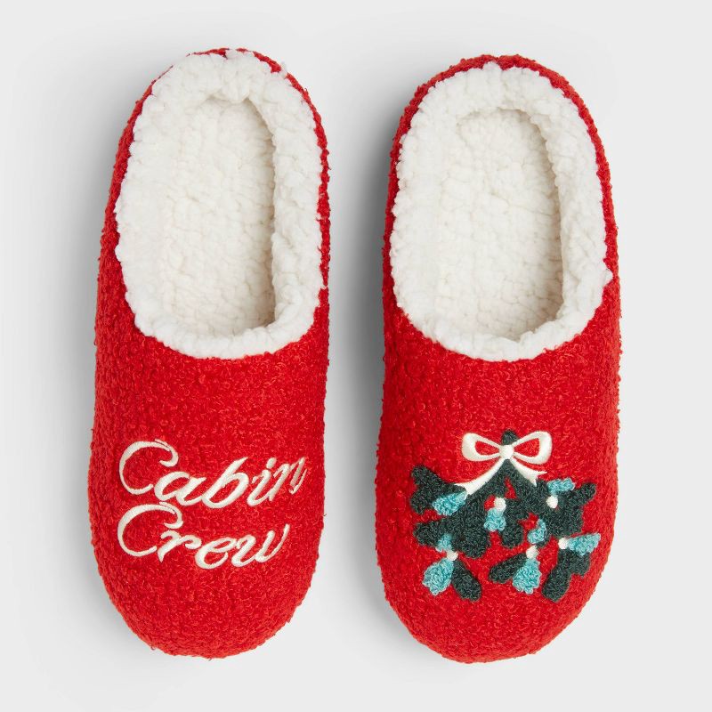 slide 1 of 5, Adult Cabin Crew Scuff Slippers - Wondershop™ Red S, 1 ct