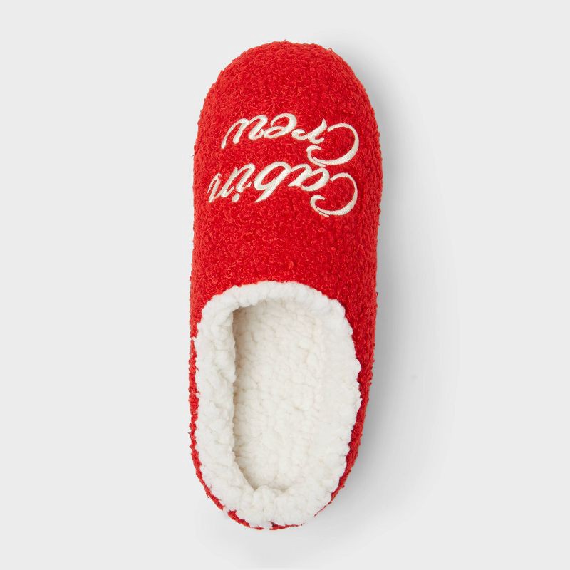 slide 3 of 5, Adult Cabin Crew Scuff Slippers - Wondershop™ Red XL, 1 ct
