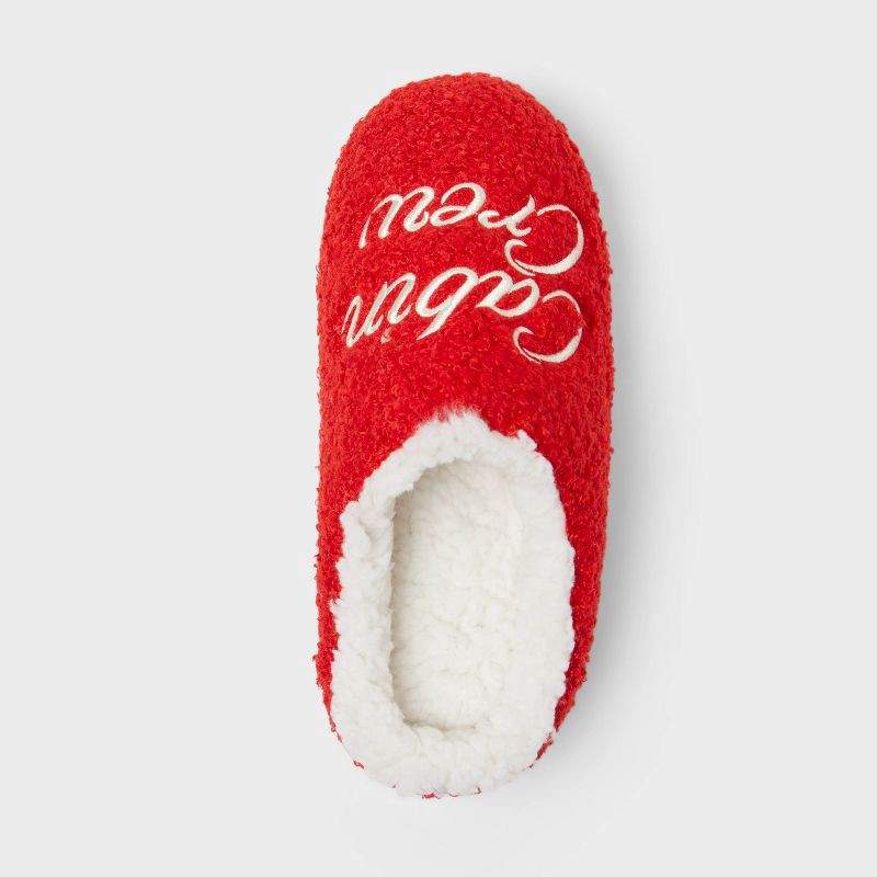 slide 3 of 5, Kids' Cabin Crew Scuff Slippers - Wondershop™ Red 4-5, 1 ct