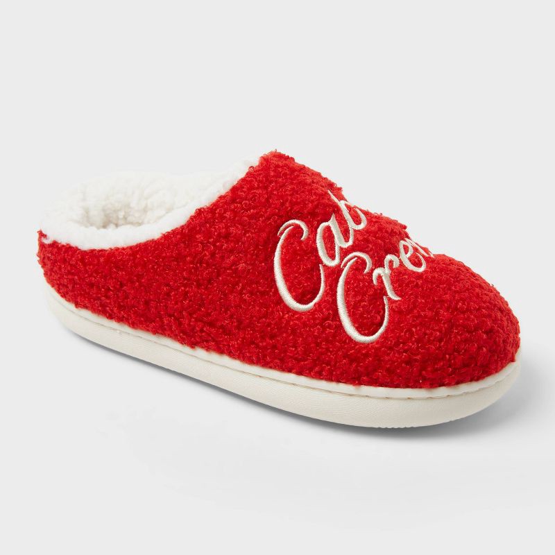 slide 5 of 5, Kids' Cabin Crew Scuff Slippers - Wondershop™ Red 4-5, 1 ct