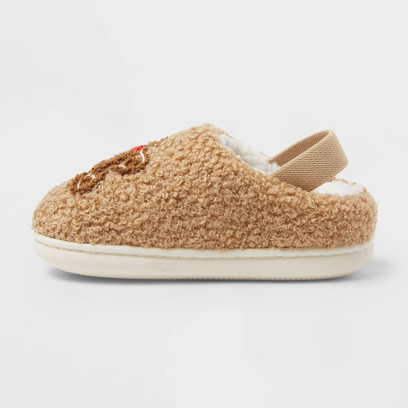 slide 2 of 5, Toddler Gingerbread Scuff Slippers - Wondershop™ Camel 5T-6T, 1 ct