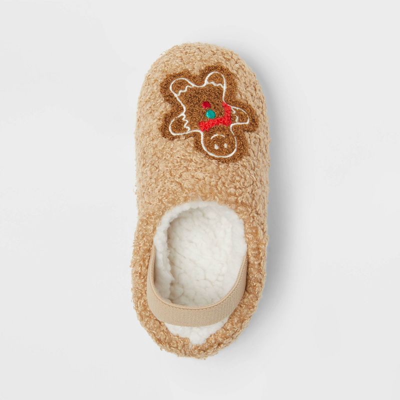 slide 3 of 5, Toddler Gingerbread Scuff Slippers - Wondershop™ Camel 5T-6T, 1 ct