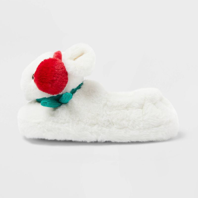 slide 2 of 4, Toddler Winter Mouse Scuff Slippers - Wondershop™ Ivory 7T-8T, 1 ct