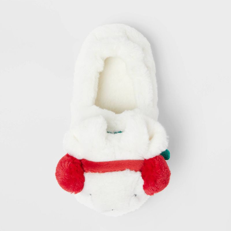 slide 3 of 4, Toddler Winter Mouse Scuff Slippers - Wondershop™ Ivory 7T-8T, 1 ct