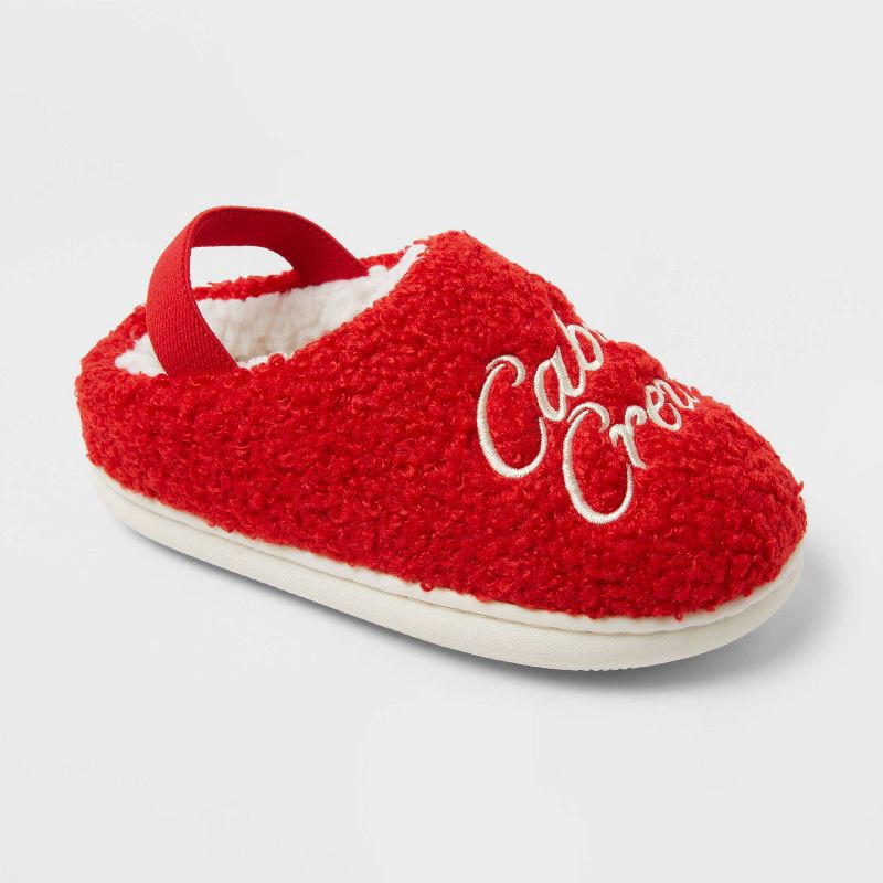 slide 5 of 5, Toddler Cabin Crew Scuff Slippers - Wondershop™ Red 9T-10T, 1 ct