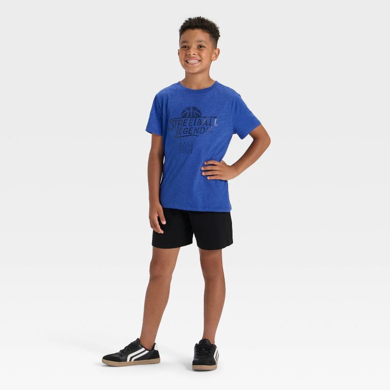 slide 4 of 4, Boys' Short Sleeve 'streetball Legend' Graphic T-Shirt - Cat & Jack™ Dark Blue M, 1 ct