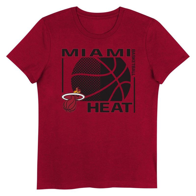 slide 2 of 3, NBA Miami Heat Kids' Short Sleeve Crewneck T-Shirt - XS, 1 ct