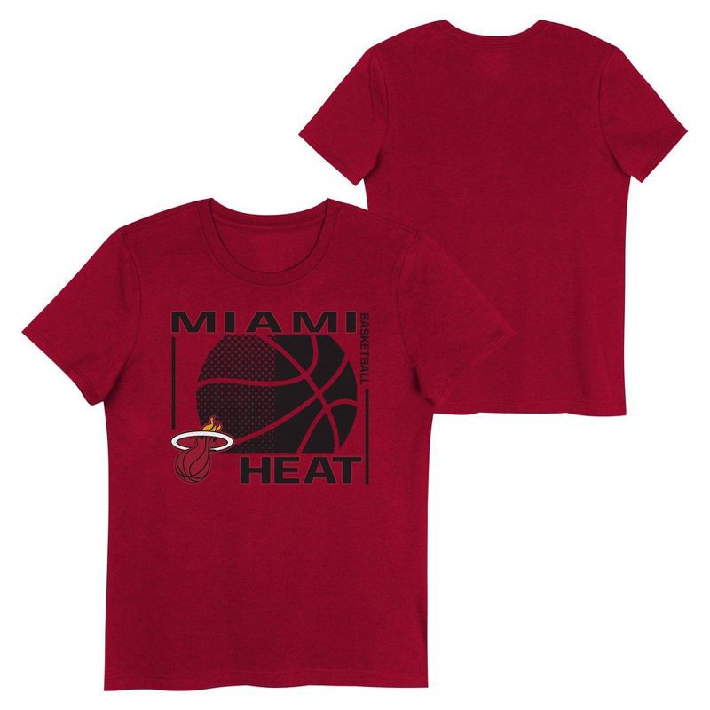 slide 1 of 3, NBA Miami Heat Kids' Short Sleeve Crewneck T-Shirt - XS, 1 ct