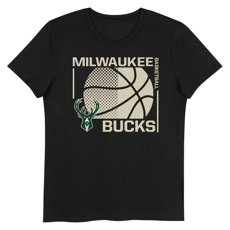 slide 2 of 3, NBA Milwaukee Bucks Kids' Short Sleeve Crewneck T-Shirt - L, 1 ct