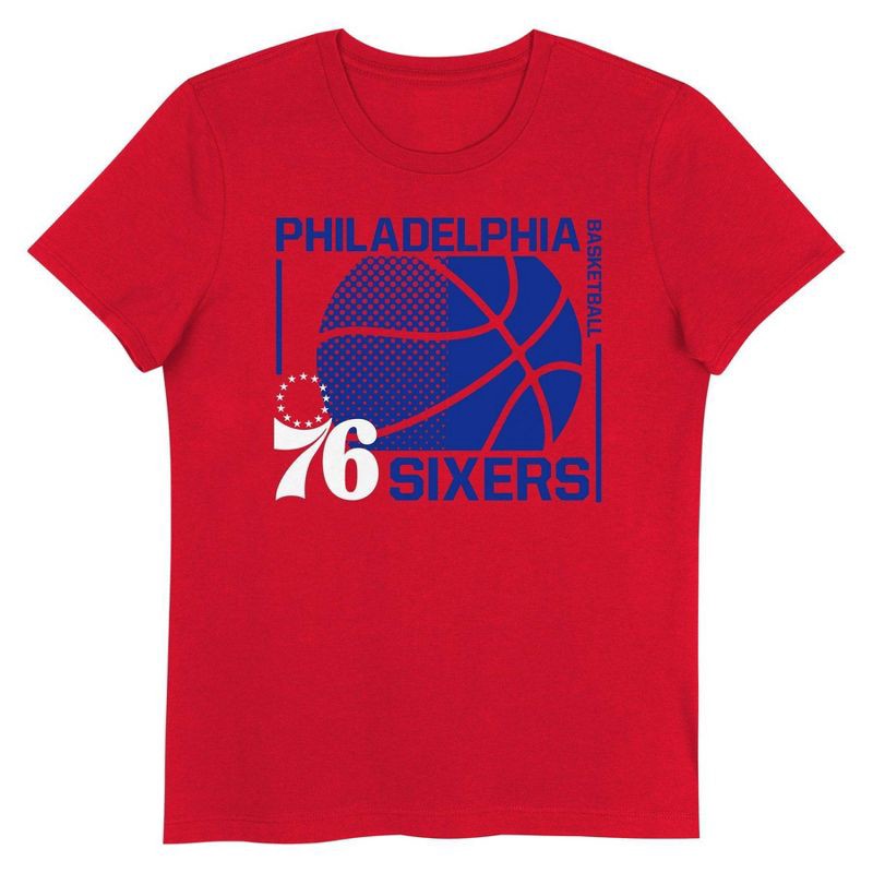 slide 2 of 3, NBA Philadelphia 76ers Kids' Short Sleeve Crewneck T-Shirt - M, 1 ct