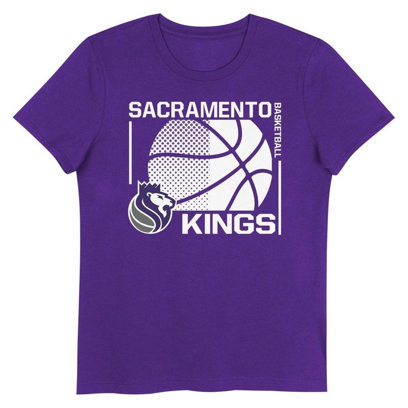 slide 2 of 3, NBA Sacramento Kings Kids' Short Sleeve Crewneck T-Shirt - L, 1 ct