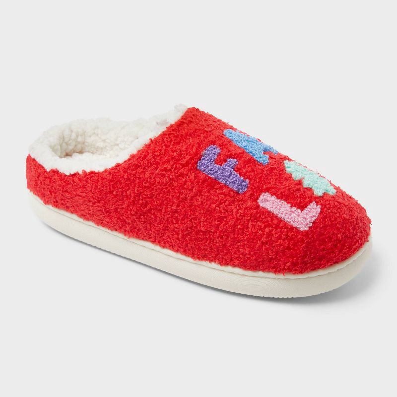 slide 2 of 5, Women's Shona Santa Baby Scuff Slippers - Wild Fable™ Red L, 1 ct