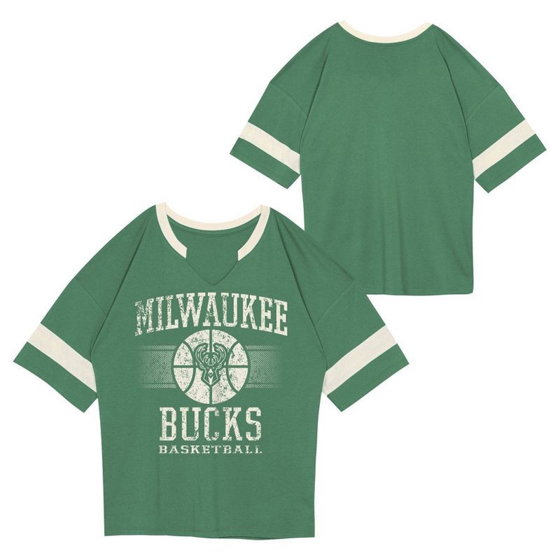 slide 1 of 3, NBA Milwaukee Bucks Kids' Short Sleeve Fashion T-Shirt - L, 1 ct