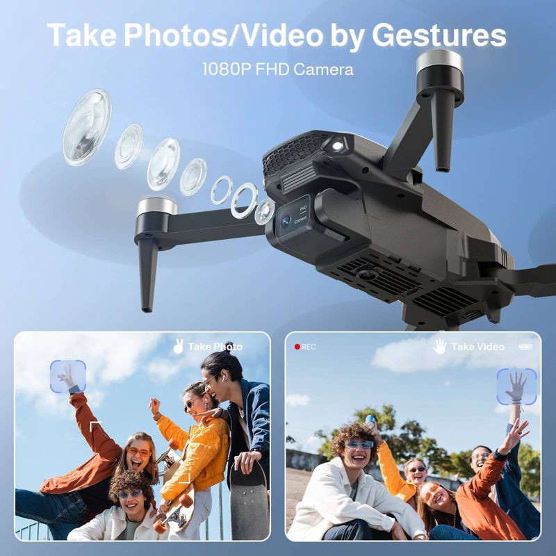 slide 5 of 8, Snaptain S5C Elite 2MP Camera Drone with Remote Control: Wi-Fi Video, Beginner Level, 1 ct