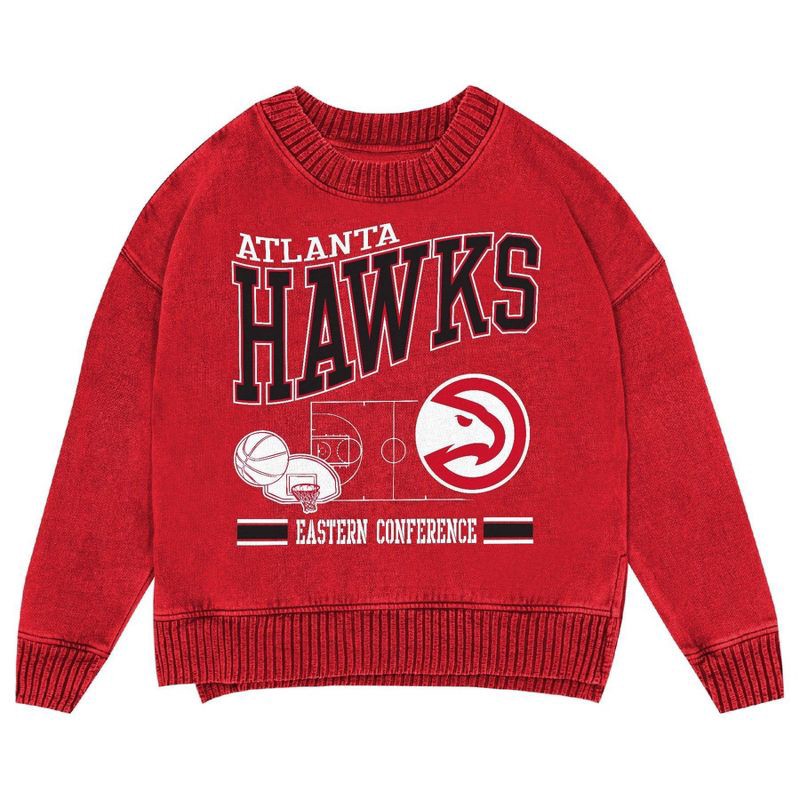 slide 2 of 3, NBA Atlanta Hawks Kids' Crew Fleece Sweatshirt - XS, 1 ct