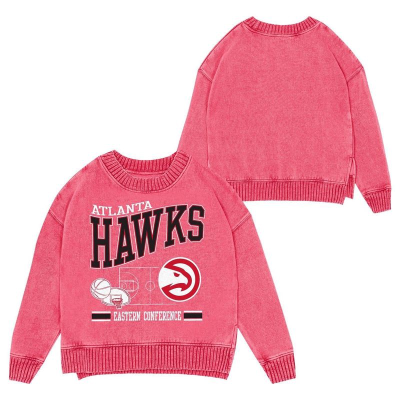 slide 1 of 3, NBA Atlanta Hawks Kids' Crew Fleece Sweatshirt - L, 1 ct