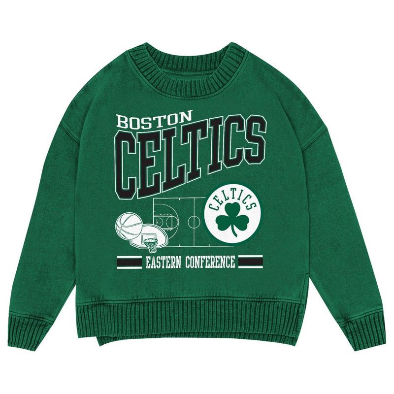 slide 2 of 3, NBA Boston Celtics Kids' Crew Fleece Sweatshirt - XS, 1 ct