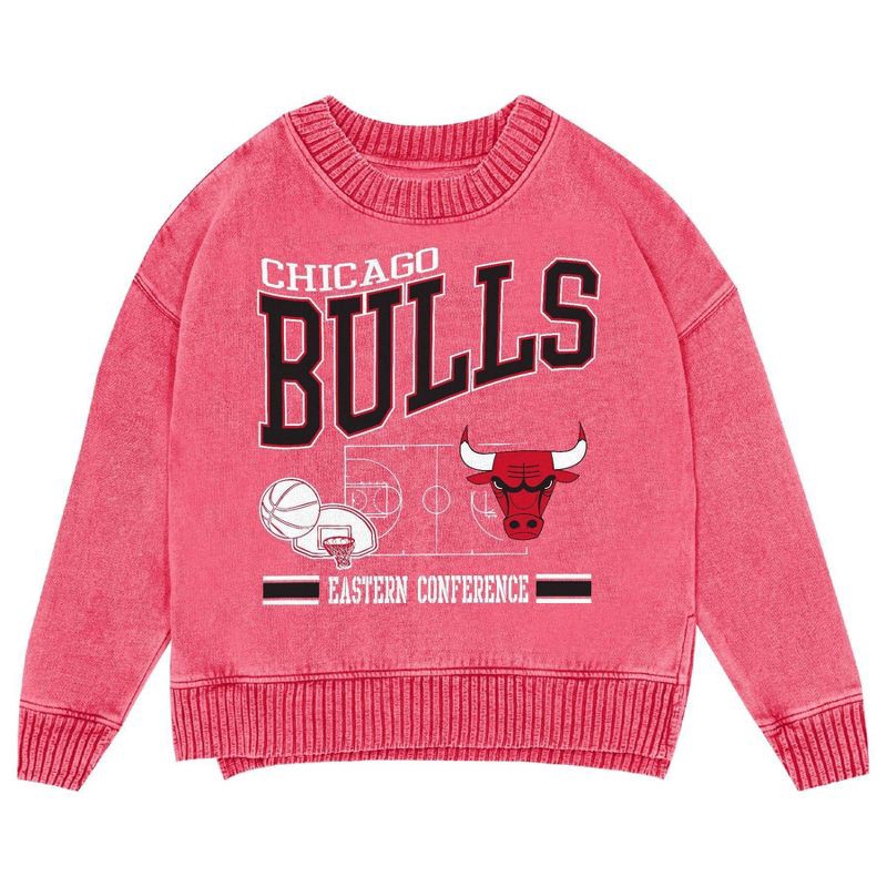 slide 2 of 3, NBA Chicago Bulls Kids' Crew Fleece Sweatshirt - XS, 1 ct