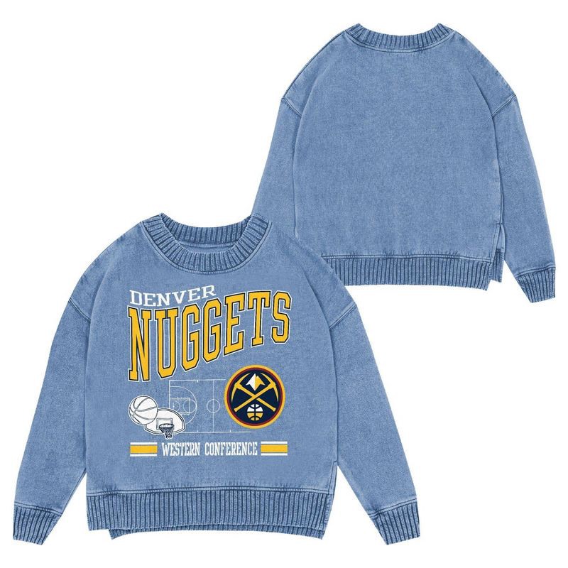 slide 1 of 3, NBA Denver Nuggets Kids' Crew Fleece Sweatshirt - M, 1 ct