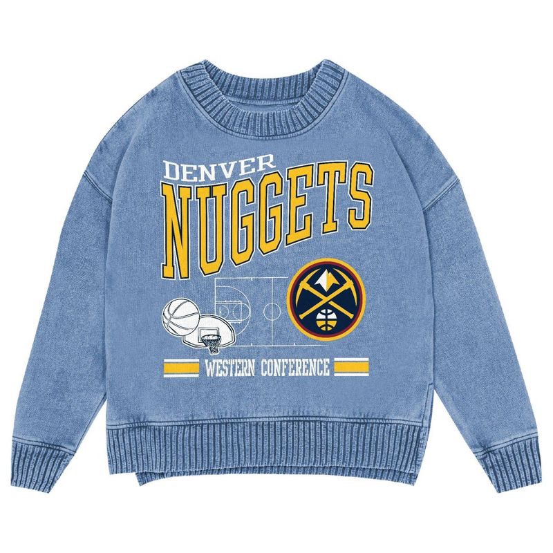 slide 2 of 3, NBA Denver Nuggets Kids' Crew Fleece Sweatshirt - L, 1 ct