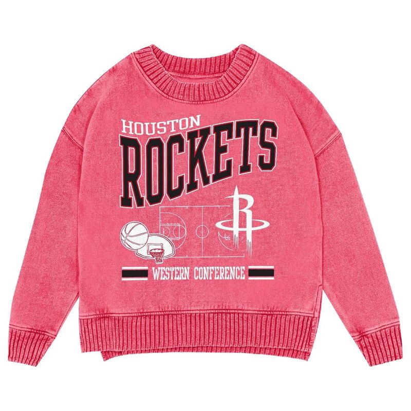 slide 2 of 3, NBA Houston Rockets Kids' Crew Fleece Sweatshirt - S, 1 ct