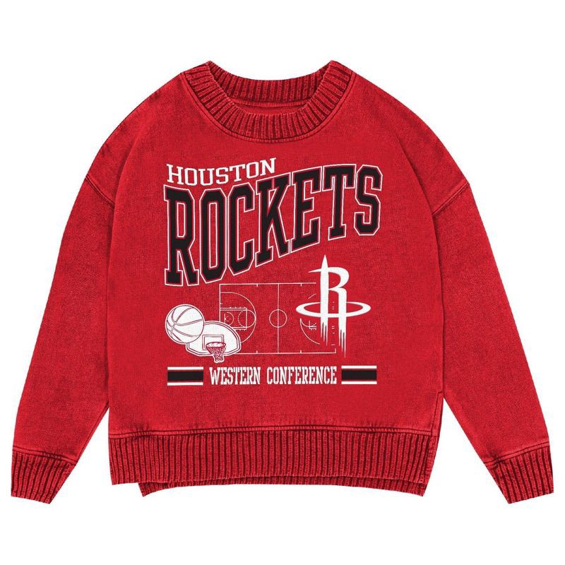 slide 2 of 3, NBA Houston Rockets Kids' Crew Fleece Sweatshirt - S, 1 ct