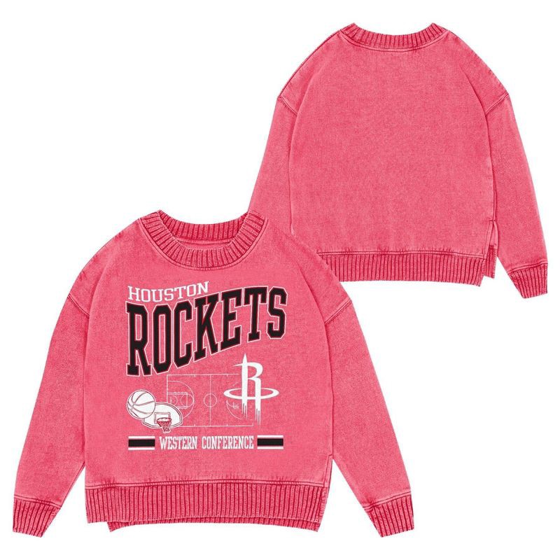slide 1 of 3, NBA Houston Rockets Kids' Crew Fleece Sweatshirt - S, 1 ct