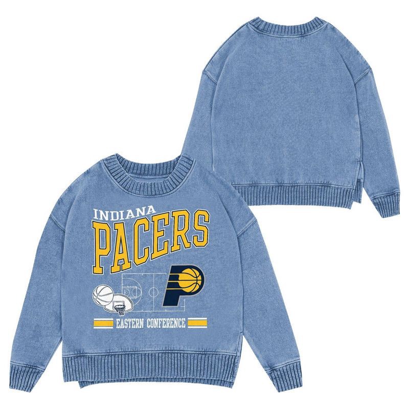 slide 1 of 3, NBA Indiana Pacers Kids' Crew Fleece Sweatshirt - M, 1 ct