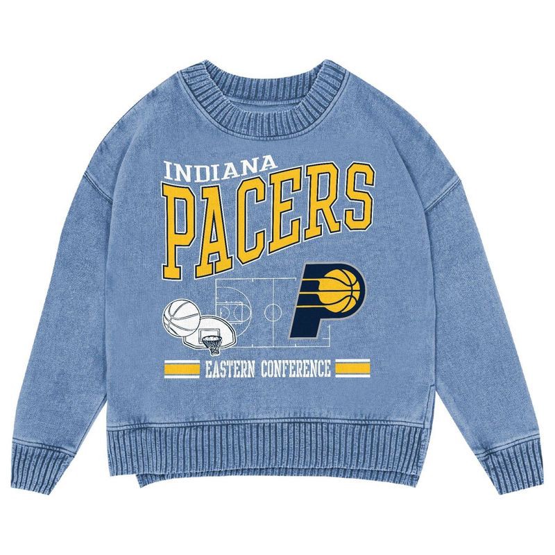 slide 2 of 3, NBA Indiana Pacers Kids' Crew Fleece Sweatshirt - L, 1 ct