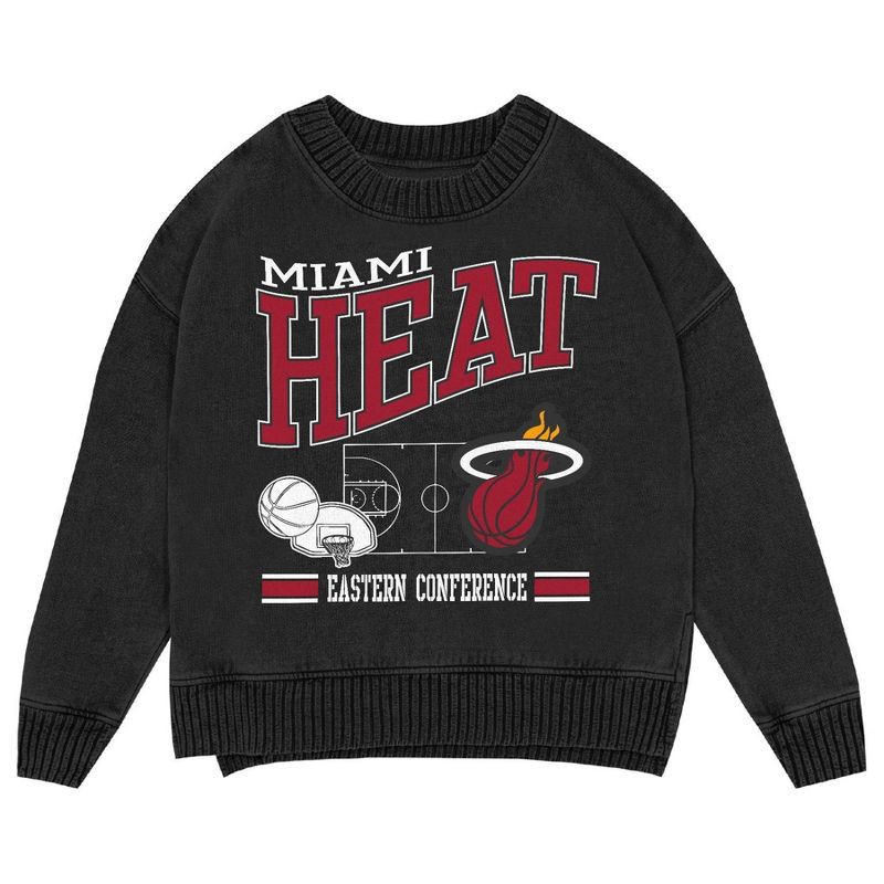 slide 2 of 3, NBA Miami Heat Kids' Crew Fleece Sweatshirt - M, 1 ct