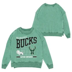 NBA Milwaukee Bucks Kids' Crew Fleece Sweatshirt - M