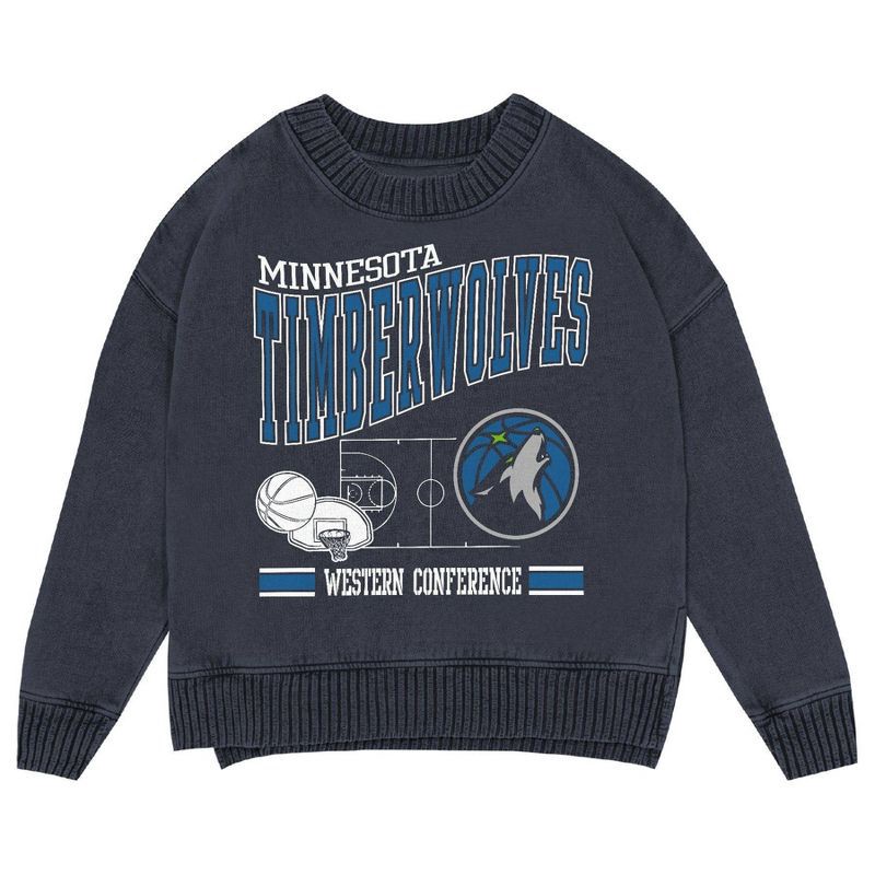 slide 2 of 3, NBA Minnesota Timberwolves Kids' Crew Fleece Sweatshirt - S, 1 ct