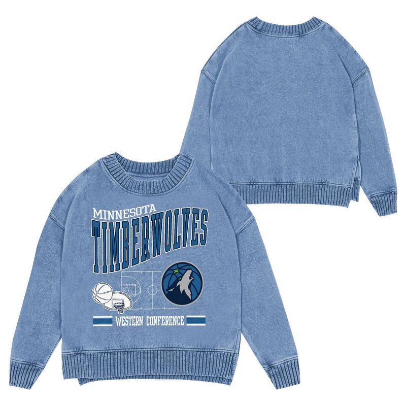 slide 1 of 3, NBA Minnesota Timberwolves Kids' Crew Fleece Sweatshirt - S, 1 ct