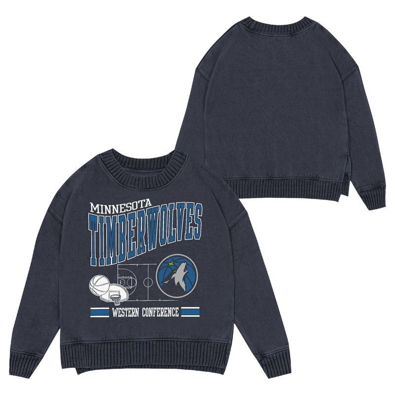slide 1 of 3, NBA Minnesota Timberwolves Kids' Crew Fleece Sweatshirt - XL, 1 ct