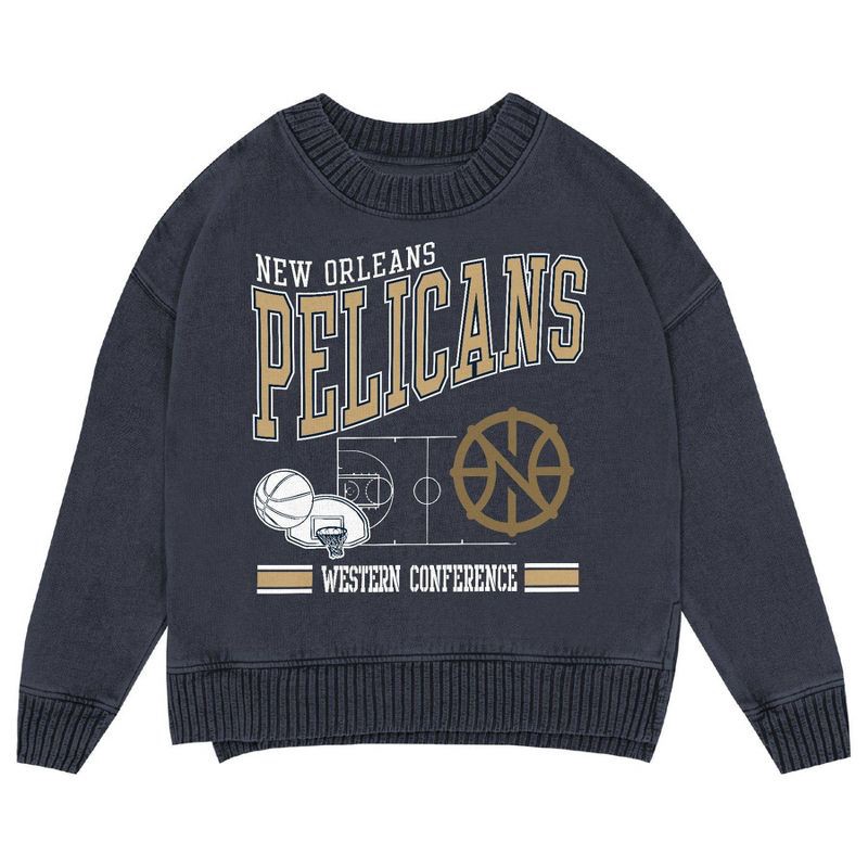 slide 3 of 3, NBA New Orleans Pelicans Kids' Crew Fleece Sweatshirt - L, 1 ct