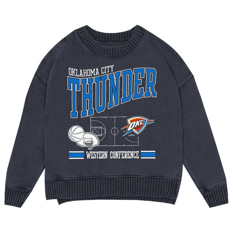 slide 3 of 3, NBA Oklahoma City Thunder Kids' Crew Fleece Sweatshirt - XS, 1 ct