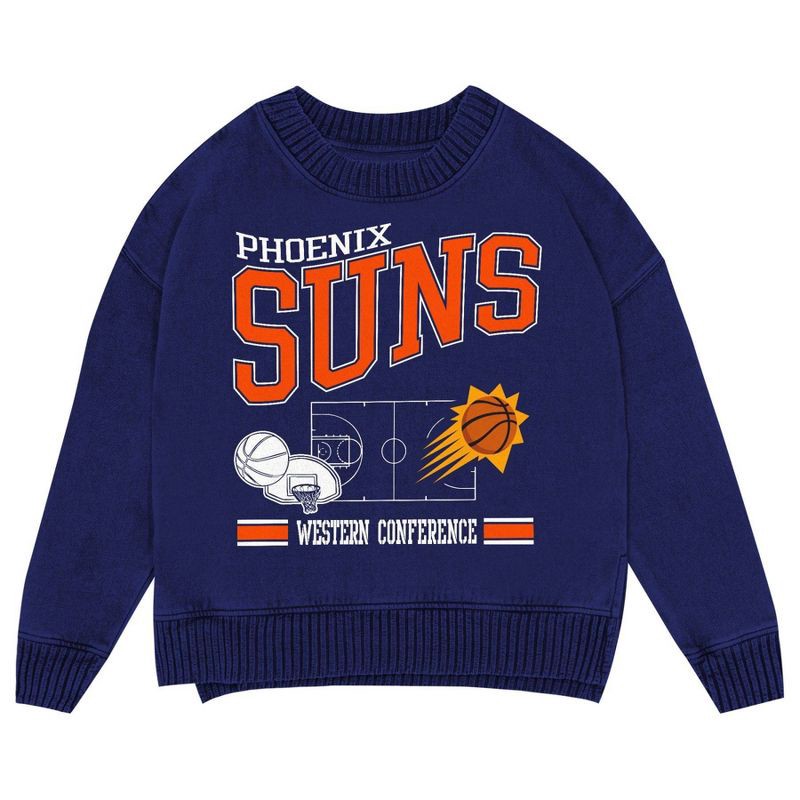slide 3 of 3, NBA Phoenix Suns Kids' Crew Fleece Sweatshirt - XL, 1 ct