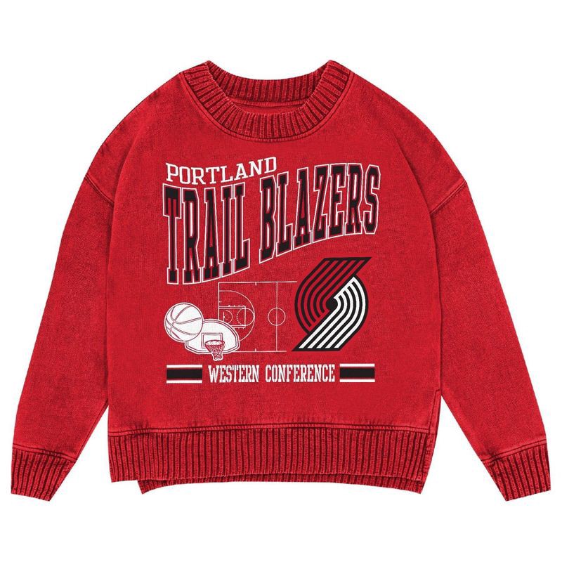 slide 2 of 3, NBA Portland Trail Blazers Kids' Crew Fleece Sweatshirt - XL, 1 ct