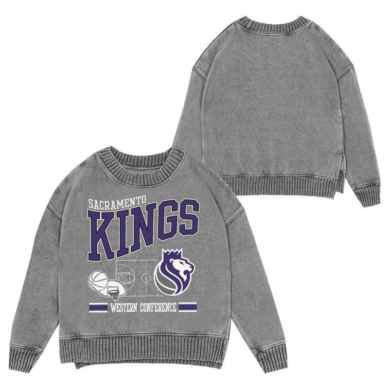 slide 1 of 3, NBA Sacramento Kings Kids' Crew Fleece Sweatshirt - M, 1 ct