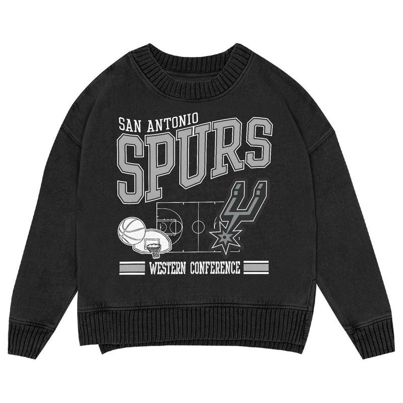 slide 2 of 3, NBA San Antonio Spurs Kids' Crew Fleece Sweatshirt - S, 1 ct