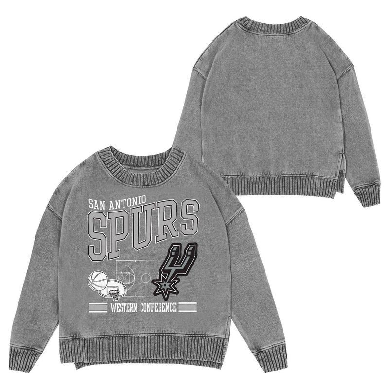 slide 1 of 3, NBA San Antonio Spurs Kids' Crew Fleece Sweatshirt - S, 1 ct
