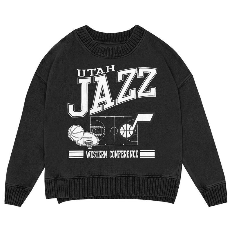 slide 2 of 3, NBA Utah Jazz Kids' Crew Fleece Sweatshirt - L, 1 ct