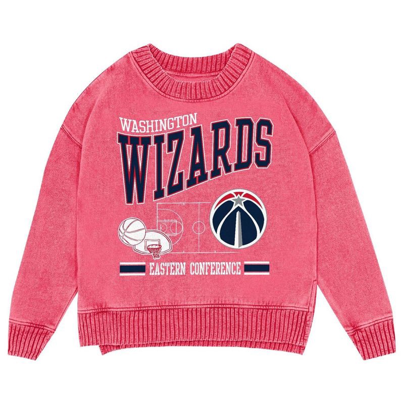 slide 2 of 3, NBA Washington Wizards Kids' Crew Fleece Sweatshirt - M, 1 ct
