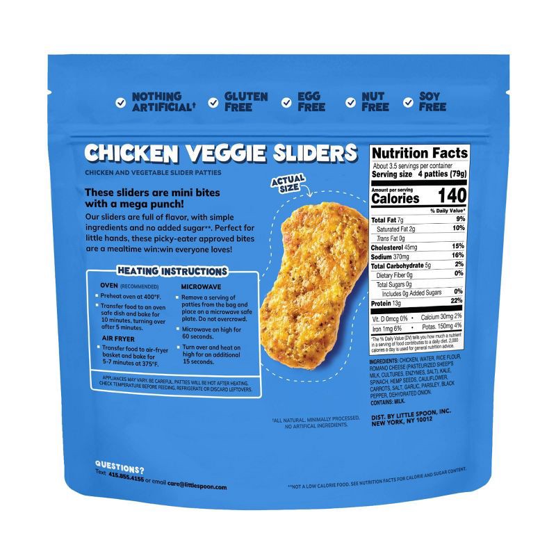 slide 3 of 6, Little Spoon Chicken Veggie Sliders - Frozen Kids' Food - 9.8oz, 9.8 oz