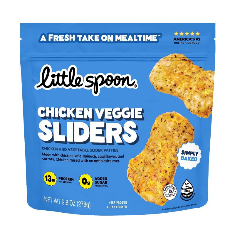 slide 1 of 6, Little Spoon Chicken Veggie Sliders - Frozen Kids' Food - 9.8oz, 9.8 oz