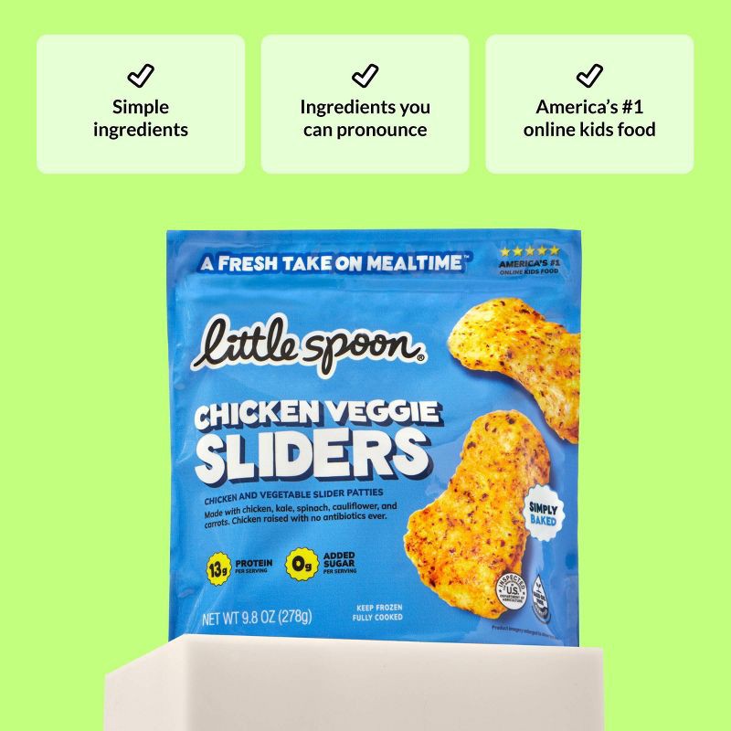 slide 6 of 6, Little Spoon Chicken Veggie Sliders - Frozen Kids' Food - 9.8oz, 9.8 oz