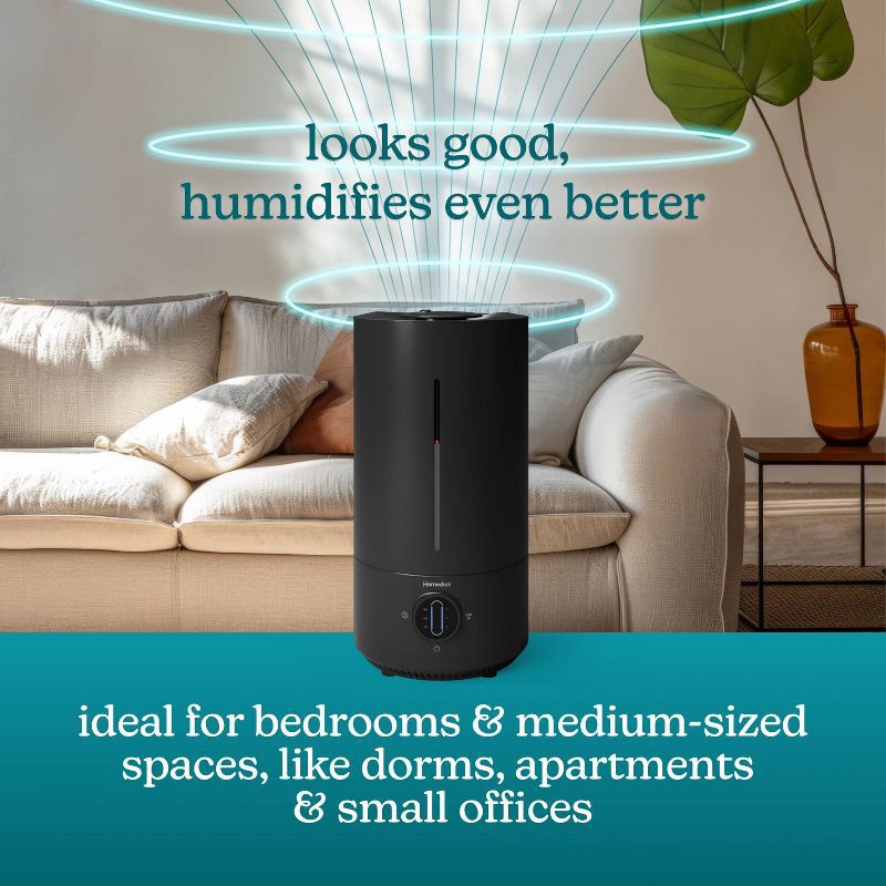 slide 4 of 9, HoMedics Ultrasonic Cool Mist Humidifier with Dishwasher-Safe Components, 1 ct